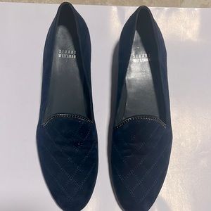 Stuart Weitzman Navy Velvet Loafers